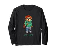 Stay Childish Let's Party, Funny Boys Girls Teddy Bear Style Maglia a Manica