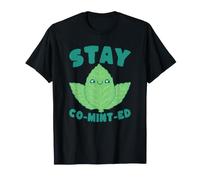 Stay Co-Mint-Ed - Simpatico Gioco di Parole Kawaii con Foglie di Menta Maglietta