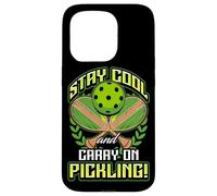 Stay Cool and Carry-On Pickling! Pickleball Custodia per iPhone 15 Pro