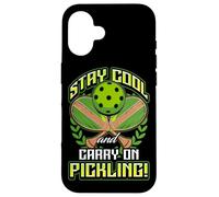 Stay Cool and Carry-On Pickling! Pickleball Custodia per iPhone 16