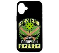 Stay Cool and Carry-On Pickling! Pickleball Custodia per iPhone 16 Plus
