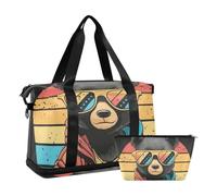 Stay Cool - Borsa grande per la notte, con cinghia regolabile, per yoga, set da 2 pezzi, rimanere fresco, 1 size