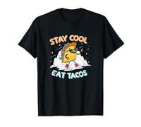 Stay Cool Eat Tacos Funny Taco Character Art. Maglietta