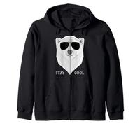Stay Cool - Occhiali da sole con scritta in inglese "Polar Bear", con scritta " Felpa con Cappuccio