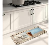 Stay Cool - Tappetini da cucina per pavimento, a tema caffè, comodi e imbottiti, per cucina, lavanderia, bagno, 40 x 119 cm
