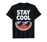 Stay Cool Watermelon Funny Summer Fruit Summer Beach Vibes Maglietta