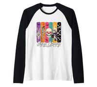 Stay Creepy Funny Skeleton Halloween Retro Spooky Maglia con Maniche Raglan