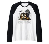 Stay Creepy Halloween Jack O Lantern Pumpkin for Goth Mom Maglia con Maniche Raglan
