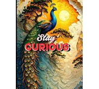 Stay Curious: A Journal of Wonder & Reflection for Women Men, 250 Pages A5 Hardcover Leather Journals for Writing,Travel,Business,Work & School,College Ruled Notebooks for Note Taking,Diary Notepad