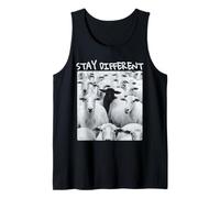 Stay Different Be Unique Sheep Graphic con Una Pecora Nera Canotta