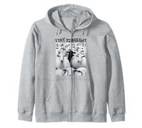 Stay Different Be Unique Sheep Graphic con Una Pecora Nera Felpa con Cappuccio