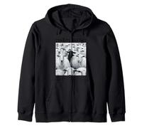 Stay Different Be Unique Sheep Graphic con Una Pecora Nera Felpa con Cappuccio
