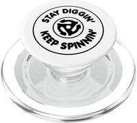 Stay Diggin' Keep Spinnin Adaptor Vinyl Junkie Record Lovers PopSockets PopGrip per MagSafe