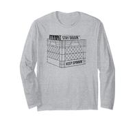 Stay Diggin' Keep Spinnin Vinyl Junkie Music Record Crate Maglia a Manica