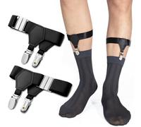 STAY GENT 2Pcs Uomo Sock Reggi, Reggibaschi Elastici Bretelle Reggicalze Reggi con Clip Antiscivolo a Prevenire Calze da Scorrevole Giù per Affari Matrimonio