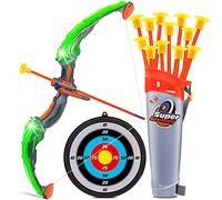 STAY GENT Arco e Frecce per Bambini, Tiro con l'arco Archery Set con Bersaglio & 12 Frecce a Ventosa per Interni ed Esterno, Giochi All'aperto Giardin Sportivo Giocattolo per Ragazzi Ragazze 6-12 anni