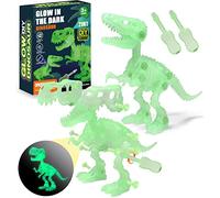 STAY GENT Luminoso Fossili di Dinosauro Giocattolo con 2 Cacciaviti, 2 Pacchi Ossa Finte Dinosauri Scheletro Costruzione Assemblare Puzzle Giochi Dinosauri, STEM Regalo per Bambini 3 4 5 6 7 Anni