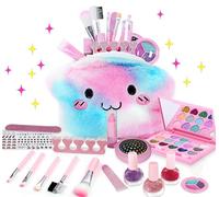 STAY GENT Reale Kit Trucchi per Bambine, 19pezzi Bambina Trucchi Giocattoli con Star Cosmetic Bag/3 Colori Asciugatura Rapida Smalti, Cosmetici Regali per 3+ Anni Ragazze Compleanno Natale