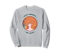 Stay Groovy Be Love (Grafica retrò Hippie) Felpa