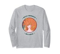 Stay Groovy Be Love (Grafica retrò Hippie) Maglia a Manica
