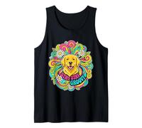 Stay Groovy Golden Retriever Anni '60 Retro Daisy Art Canotta