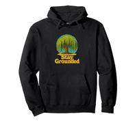 Stay Grounded Weeping Willow Tree Nature Citazione Design Felpa con Cappuccio