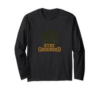 Stay Grounded Weeping Willow Tree Nature Citazione Design Maglia a Manica