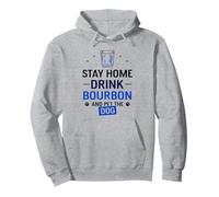 Stay Home Drink Bourbon And Pet The Dog Bevitore Felpa con Cappuccio