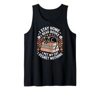 Stay Home Leggi i Libri Pet My Cat, Cute Cozy Kitten Lover Canotta