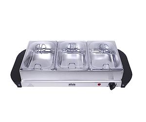 Stay Hot SH 3.1, scaldabagno 2 in 1 e piastra riscaldante, 200 Watt, soluzione ideale per buffet, feste e cene in famiglia
