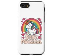 Stay Magical Unicorno Arcobaleno Carino Magico Custodia per iPhone SE (2020) / 7/8
