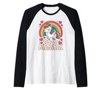 Stay Magical Unicorno Arcobaleno Carino Magico Maglia con Maniche Raglan