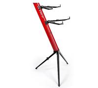Stay Music - Serie Intruder - Supporto per tastiera a due livelli con custodia per il trasporto - Rosso