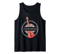 Stay On The Right Track Retro Guitar Player Disegni Presente Canotta