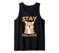 Stay Paw-sitive Cane Kawaii Carino Divertente Canotta