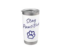 Stay Pawsitive Divertenti Vibrazioni retrò per amanti dei cani Bicchiere termico in acciaio inox doppia parete