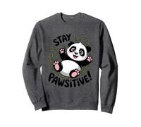 Stay Pawsitive Panda Motivazione Felpa