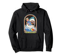 Stay Positive Shark Attack Sarcastic Retro Funny Adult Humor Felpa con Cappuccio