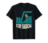 Stay Radical Skateboarder Lifestyle Skateboarding Matematica Amante Maglietta