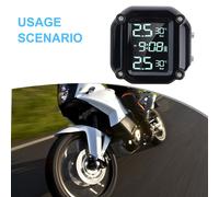 Stay Safe on the Road con monitor pressione pneumatici digitale wireless per mot