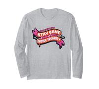 Stay Sane Inside Insanity Columbia Citazione Halloween Maglia a Manica