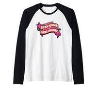 Stay Sane Inside Insanity Columbia Citazione Halloween Maglia con Maniche Raglan