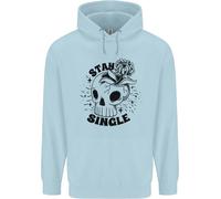 Stay Single Anti Valentines Singles Day Skull Uomo Felpa
