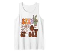 Stay Spooky Halloween Zombie Peace Sign Canotta