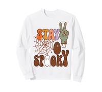 Stay Spooky Halloween Zombie Peace Sign Felpa