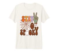 Stay Spooky Halloween Zombie Peace Sign Maglietta Premium