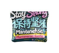 Stay Strong Slogan Navy Blue Change Holder Card Organizer Carino Titolare di Carta per Uomini Donne Viaggio de tela para mujer, Stay strong slogan blu navy, 1 size