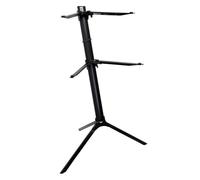 STAY - Supporto per tastiera, sottile, a 2 livelli, colore: nero