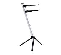 STAY - Supporto per tastiera, sottile, a 2 livelli, con bracci curvi nel livello superiore, colore: blu