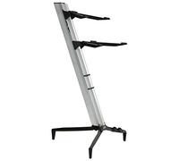 STAY - Supporto per tastiere a 2 livelli, Argento